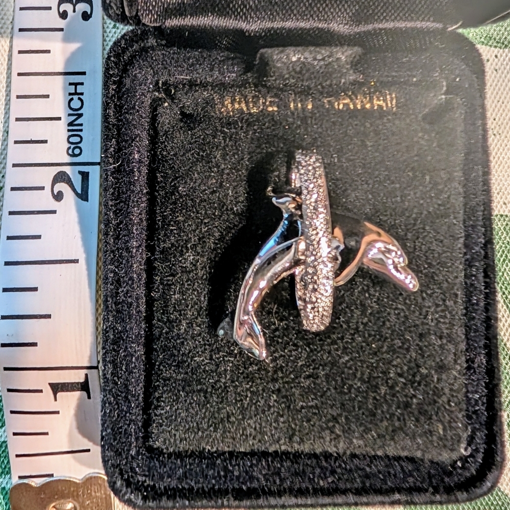 WYLAND Sterling Dolphin Pendant - Made in Hawaii - Picture 9 of 9